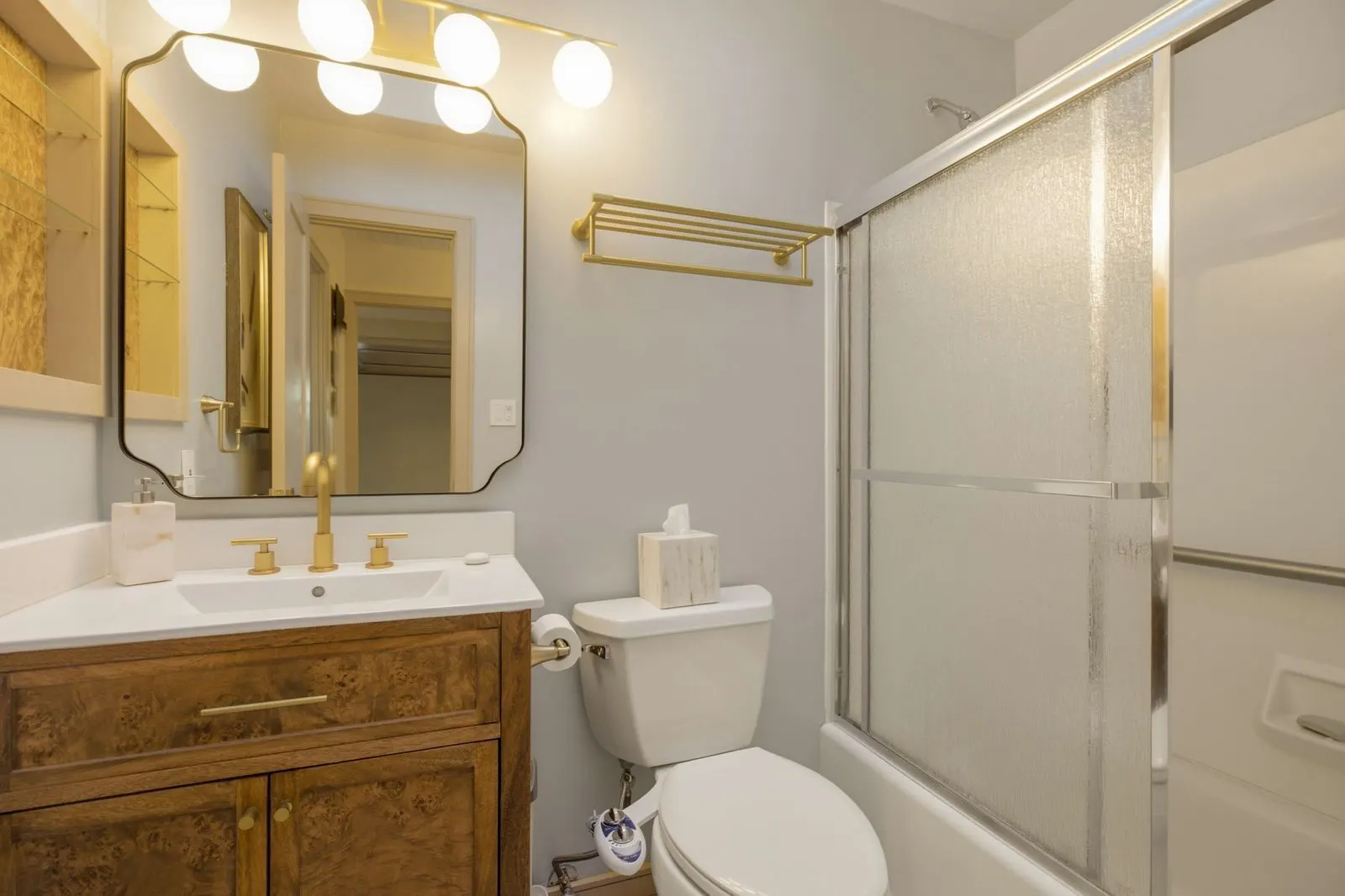 Full bath with tub and shower